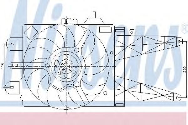 Вентилятор, охлаждение двигателя NISSENS