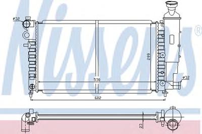 Радиатор, охлаждение двигателя NISSENS 61276