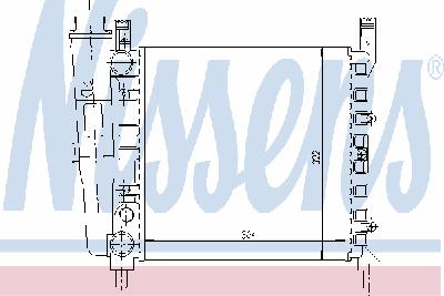 Радиатор, охлаждение двигателя NISSENS 61930