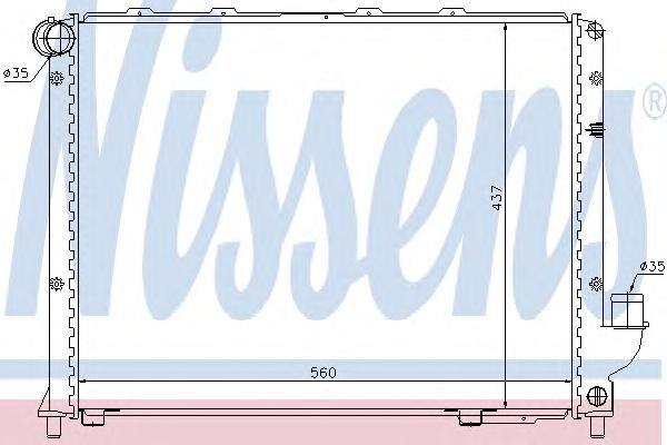 Радиатор, охлаждение двигателя NISSENS