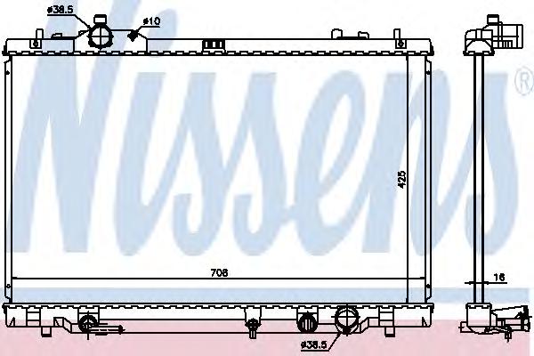 Радиатор, охлаждение двигателя NISSENS