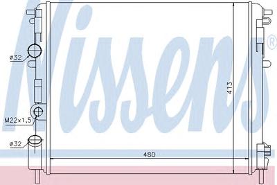 Радиатор, охлаждение двигателя NISSENS 63794