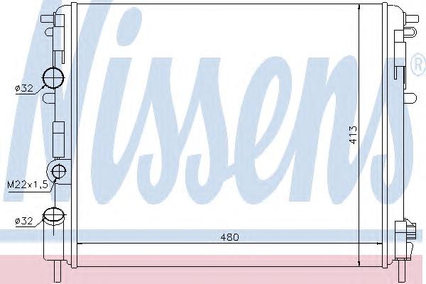 Радиатор, охлаждение двигателя NISSENS