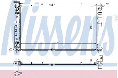 Радиатор, охлаждение двигателя NISSENS 66640