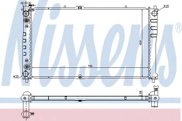 Радиатор, охлаждение двигателя NISSENS