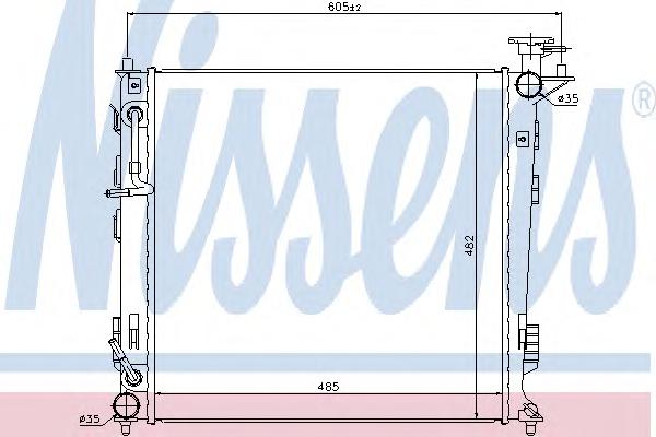 Радиатор, охлаждение двигателя NISSENS