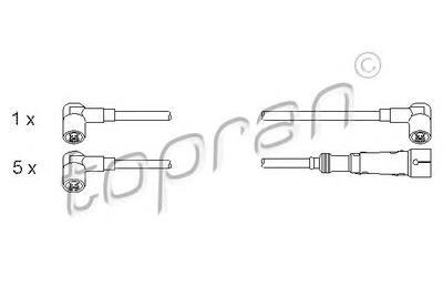 Комплект проводов зажигания TOPRAN 100688
