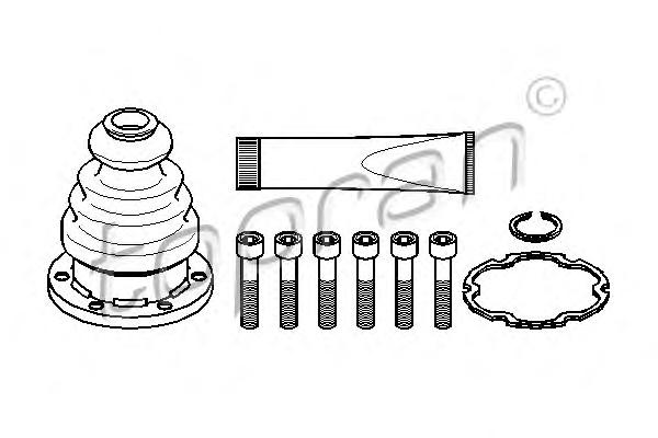 Комплект пылника, приводной вал TOPRAN