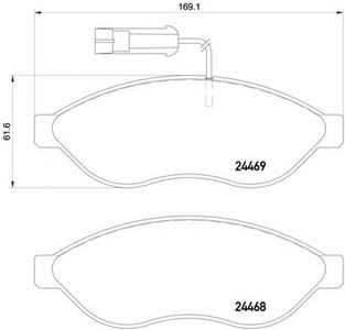 Комплект тормозных колодок, дисковый тормоз TEXTAR 2446919025