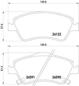 Комплект тормозных колодок, дисковый тормоз TEXTAR 2412219215