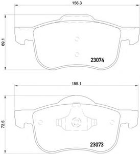 Комплект тормозных колодок, дисковый тормоз TEXTAR 2307318905