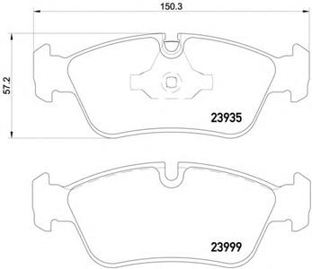 Комплект тормозных колодок, дисковый тормоз TEXTAR 2393517805