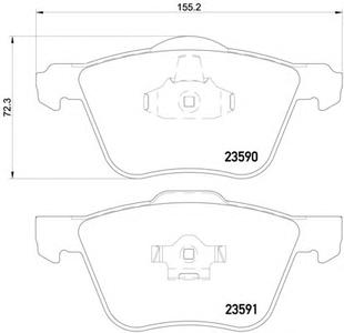 Комплект тормозных колодок, дисковый тормоз TEXTAR 2359019005