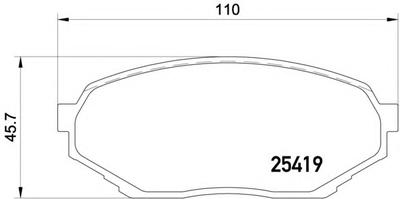 Комплект тормозных колодок, дисковый тормоз TEXTAR 2541914414