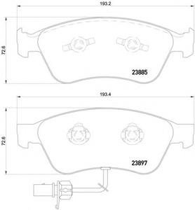 Комплект тормозных колодок, дисковый тормоз TEXTAR 2388520505