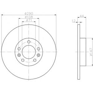 Тормозной диск TEXTAR 98200238001