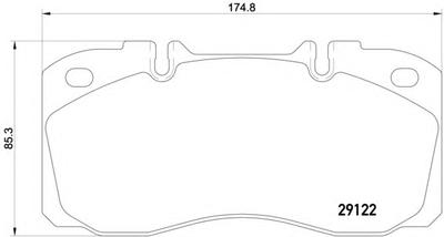 Комплект тормозных колодок, дисковый тормоз TEXTAR 2912222004T3018