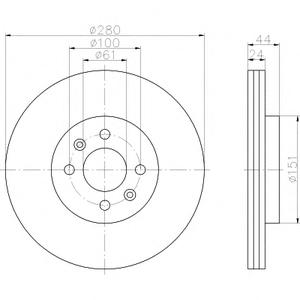 Тормозной диск TEXTAR 98200113901