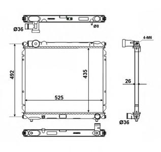 Радиатор, охлаждение двигателя NRF 50448