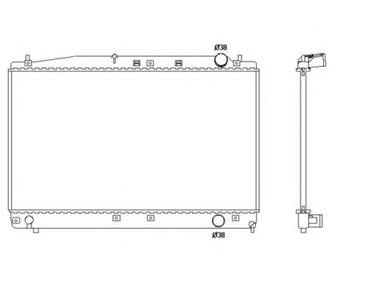 Радиатор, охлаждение двигателя NRF 53466