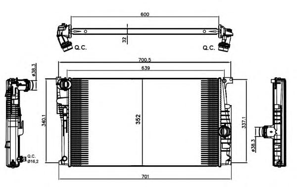 Радиатор, охлаждение двигателя NRF