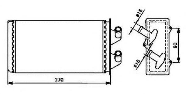 Теплообменник, отопление салона NRF