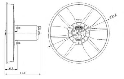 Вентилятор, охлаждение двигателя NRF 47401