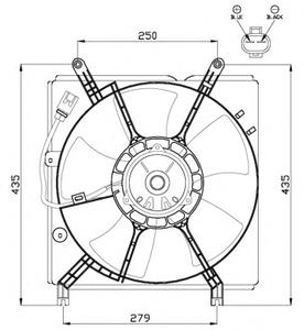 Вентилятор, охлаждение двигателя NRF