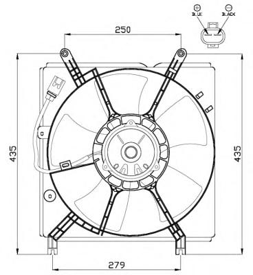 Вентилятор, охлаждение двигателя NRF