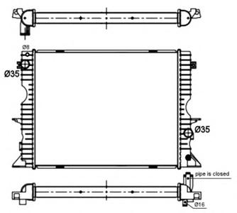 Радиатор, охлаждение двигателя NRF 509730