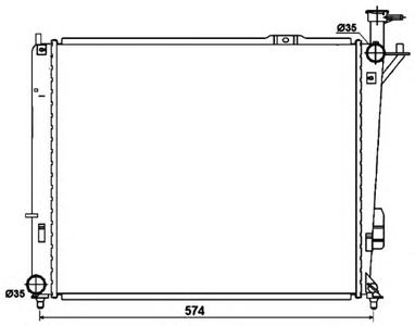 Радиатор, охлаждение двигателя NRF 53174
