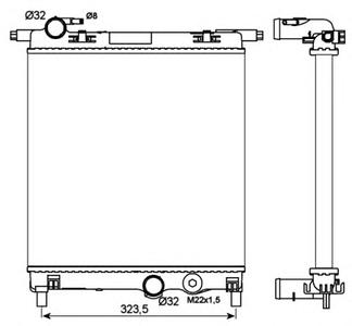 Радиатор, охлаждение двигателя NRF 53102