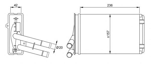 Теплообменник, отопление салона NRF