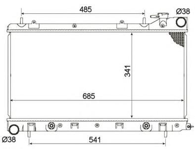 Радиатор, охлаждение двигателя NRF 53095