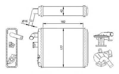Теплообменник, отопление салона NRF 54282