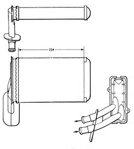 Теплообменник, отопление салона NRF 58623