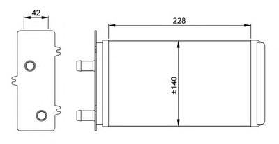 Теплообменник, отопление салона NRF 53214