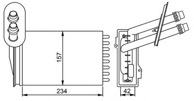 Теплообменник, отопление салона NRF 53402