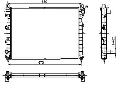 Радиатор, охлаждение двигателя NRF 53096