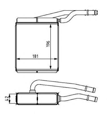 Теплообменник, отопление салона NRF