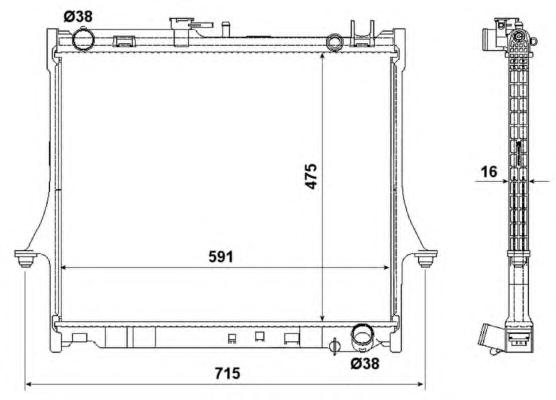 Радиатор, охлаждение двигателя NRF