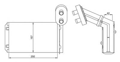Теплообменник, отопление салона NRF 54253