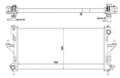 Радиатор, охлаждение двигателя NRF 53199