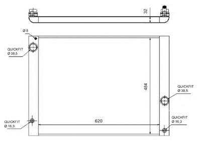 Радиатор, охлаждение двигателя NRF 58320