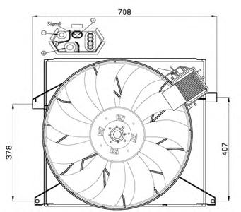 Вентилятор, охлаждение двигателя NRF