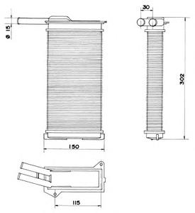 Теплообменник, отопление салона NRF 58608