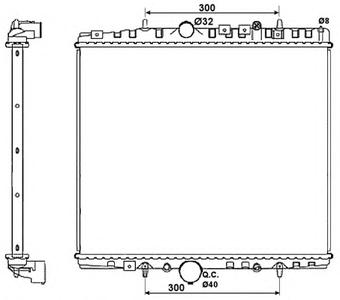 Радиатор, охлаждение двигателя NRF 58315