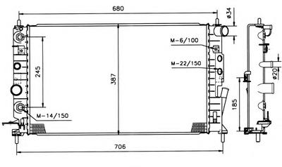 Радиатор, охлаждение двигателя NRF 50218
