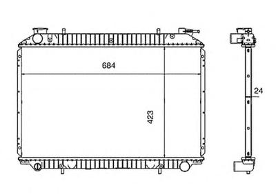 Радиатор, охлаждение двигателя NRF 519534