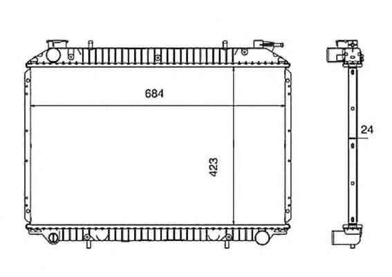 Радиатор, охлаждение двигателя NRF